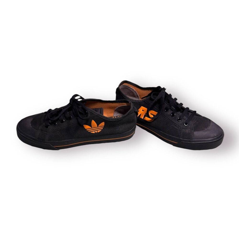 Adidas x Raf Simons Spirit Low Sneakers Black Orange Mens Size 8 Super‎ Rare